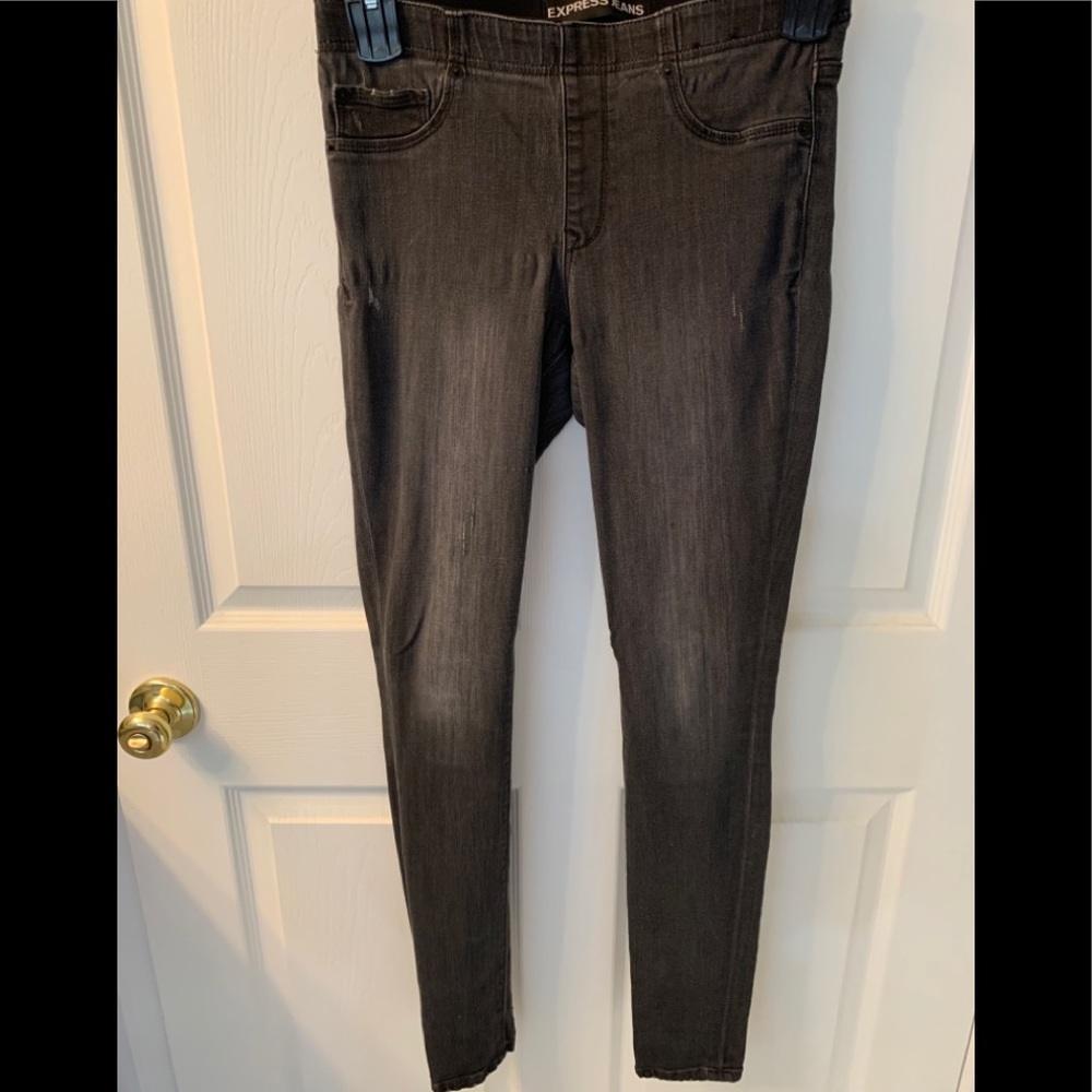 Dark grey wash jeggings